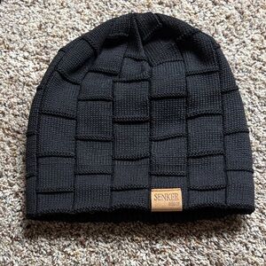 Black Woven Beanie